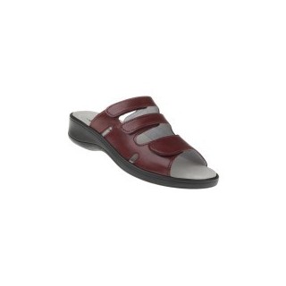 tessamino | Damen Hausschuhe | Sola-Stretch in Leder Optik | Weite H | wechselbares Fußbett mit Lederüberzug