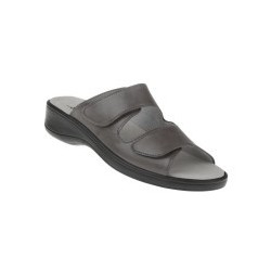 tessamino | Damen Hausschuhe | Sola-Stretch in Leder Optik | Weite H | wechselbares Fußbett mit Lederüberzug