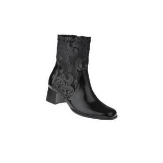 tessamino | Damen Stiefel | Leder in Kombination mit Stretchmaterial | Weite G | festes Fußbett mit Warmfutterüberzug