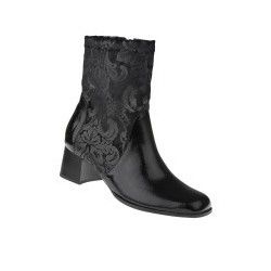 tessamino | Damen Stiefel | Leder in Kombination mit Stretchmaterial | Weite G | festes Fußbett mit Warmfutterüberzug