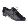 tessamino | Damen Schnürschuhe | Leder in Lack Optik | Weite G | festes Fußbett mit Lederüberzug
