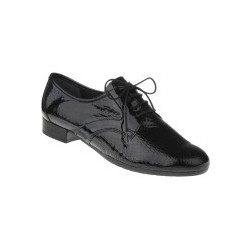 tessamino | Damen Schnürschuhe | Leder in Lack Optik | Weite G | festes Fußbett mit Lederüberzug