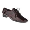 tessamino | Damen Schnürschuhe | Leder in Lack Optik | Weite G | festes Fußbett mit Lederüberzug