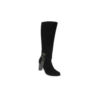 tessamino | Damen Stiefel | Veloursleder | Weite G | festes Fußbett mit Warmfutterüberzug