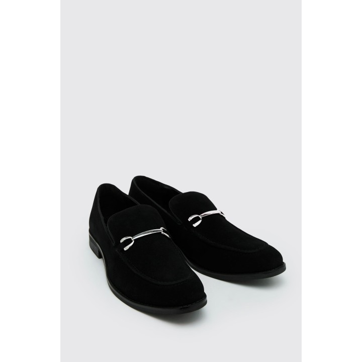 Loafer aus Wildlederimitat - Schwarz - 41, Schwarz