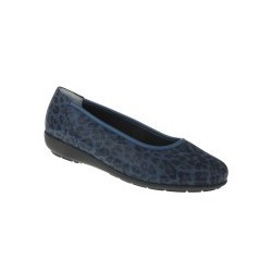 tessamino | Damen Ballerinas | Leder Animalprint | Weite H | herausnehmbares Memo-Latex Fußbett