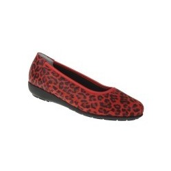 tessamino | Damen Ballerinas | Leder Animalprint | Weite H | herausnehmbares Memo-Latex Fußbett