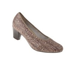 tessamino | Damen Pumps | Sola-Stretch in Animalprint | Weite H | wechselbares Fußbett mit Microfaserüberzug