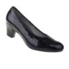 tessamino | Damen Pumps | Sola-Stretch in Lack Optik Krokoprint | Weite H | wechselbares Fußbett mit Microfaserüberzug