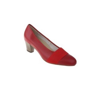 tessamino | Damen Pumps | Sola-Stretch in Leder Optik | Weite H | wechselbares Fußbett mit Microfaserüberzug