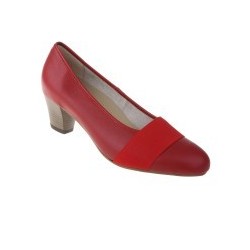 tessamino | Damen Pumps | Sola-Stretch in Leder Optik | Weite H | wechselbares Fußbett mit Microfaserüberzug