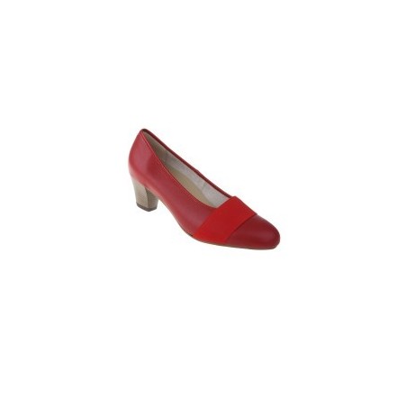 tessamino | Damen Pumps | Sola-Stretch in Leder Optik | Weite H | wechselbares Fußbett mit Microfaserüberzug