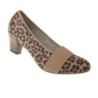 tessamino | Damen Pumps | Sola-Stretch in Animalprint | Weite H | wechselbares Fußbett mit Microfaserüberzug