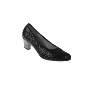 tessamino | Damen Pumps | Sola-Stretch in Animalprint | Weite H | wechselbares Fußbett mit Microfaserüberzug