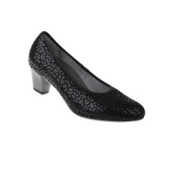 tessamino | Damen Pumps | Sola-Stretch in Animalprint | Weite H | wechselbares Fußbett mit Microfaserüberzug