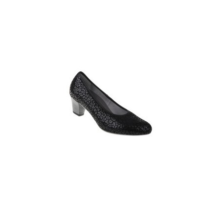 tessamino | Damen Pumps | Sola-Stretch in Animalprint | Weite H | wechselbares Fußbett mit Microfaserüberzug