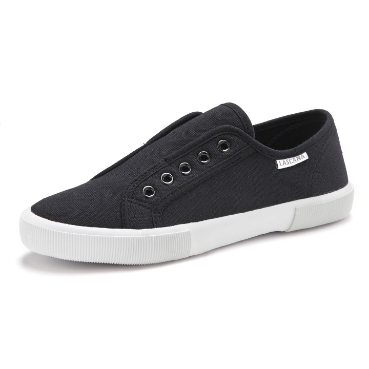 LASCANA Sneaker, Slipper, Halbschuh, Slip-On-Sneaker bequem zum Reinschlüpfen, Slip-Ons