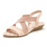 Vivance Sandalette »Sommerschuh«, Sandale, Sommerschuh mit elastischen Riemchen und Keilabsatz VEGAN