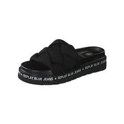 Replay Muddy Braid Pantolette Damen schwarz|schwarz