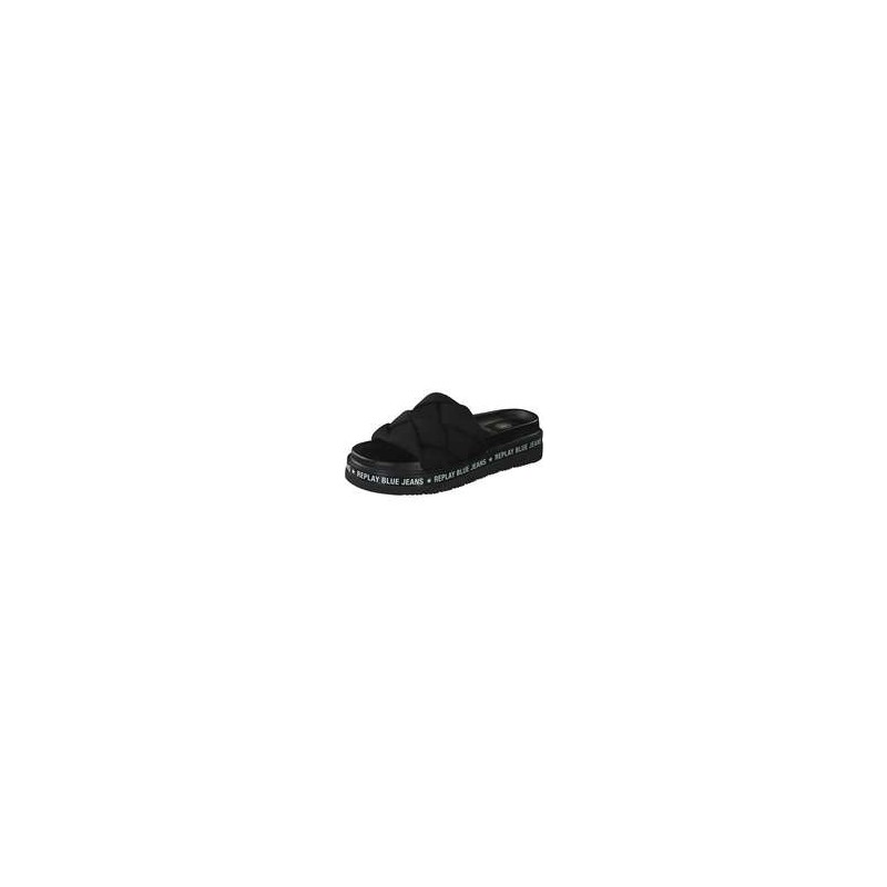 Replay Muddy Braid Pantolette Damen schwarz|schwarz