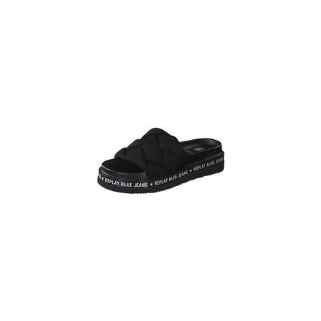 Replay Muddy Braid Pantolette Damen schwarz|schwarz