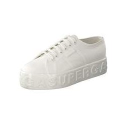 Superga Shiny 3D Lettering Damen weiß|weiß