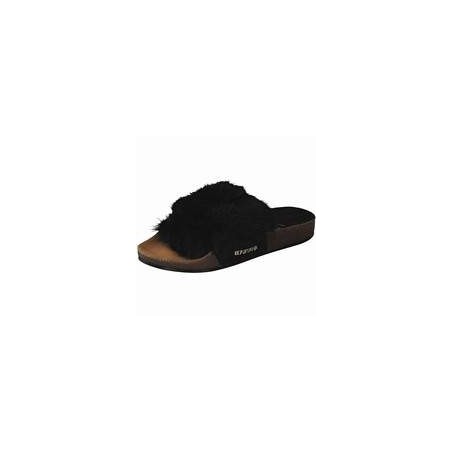 Verbenas Bali Azores Pantolette Damen schwarz|schwarz
