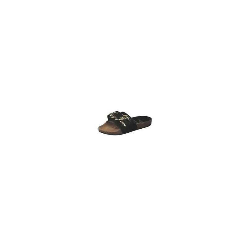 Verbenas Bali Azores Pantolette Damen schwarz|schwarz