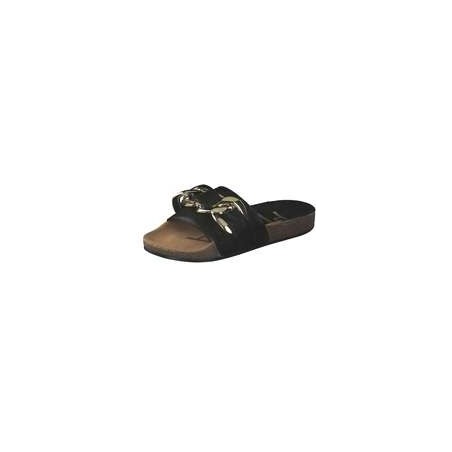 Verbenas Bali Azores Pantolette Damen schwarz|schwarz