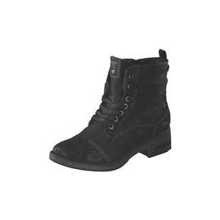 Mustang Schnürstiefelette Damen schwarz|schwarz