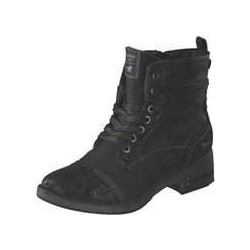 Mustang Schnürstiefelette Damen schwarz|schwarz