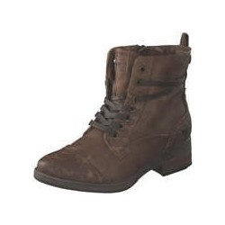 Mustang Schnürstiefelette Damen braun|braun