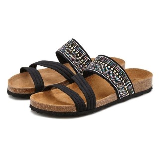 LASCANA Mule, Sandale, offener Schuh, Sommerschuh, Pantolette mit Komfortkorkfußbett aus Leder und elastischen Riemen