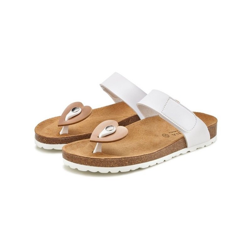LASCANA Mule, Sandale, offener Schuh, Sommerschuh, Pantolette (3-tlg) mit Komfortkorkfußbett aus Leder und 2 abnehmbaren Ober
