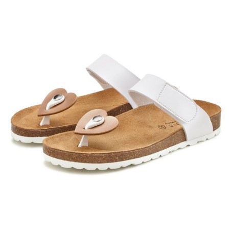 LASCANA Mule, Sandale, offener Schuh, Sommerschuh, Pantolette (3-tlg) mit Komfortkorkfußbett aus Leder und 2 abnehmbaren Ober