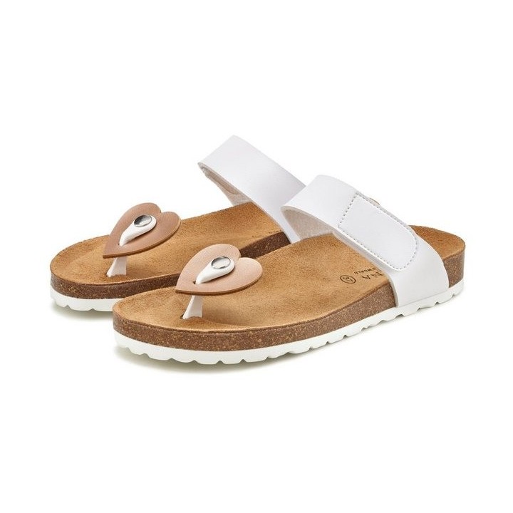 LASCANA Mule, Sandale, offener Schuh, Sommerschuh, Pantolette (3-tlg) mit Komfortkorkfußbett aus Leder und 2 abnehmbaren Ober