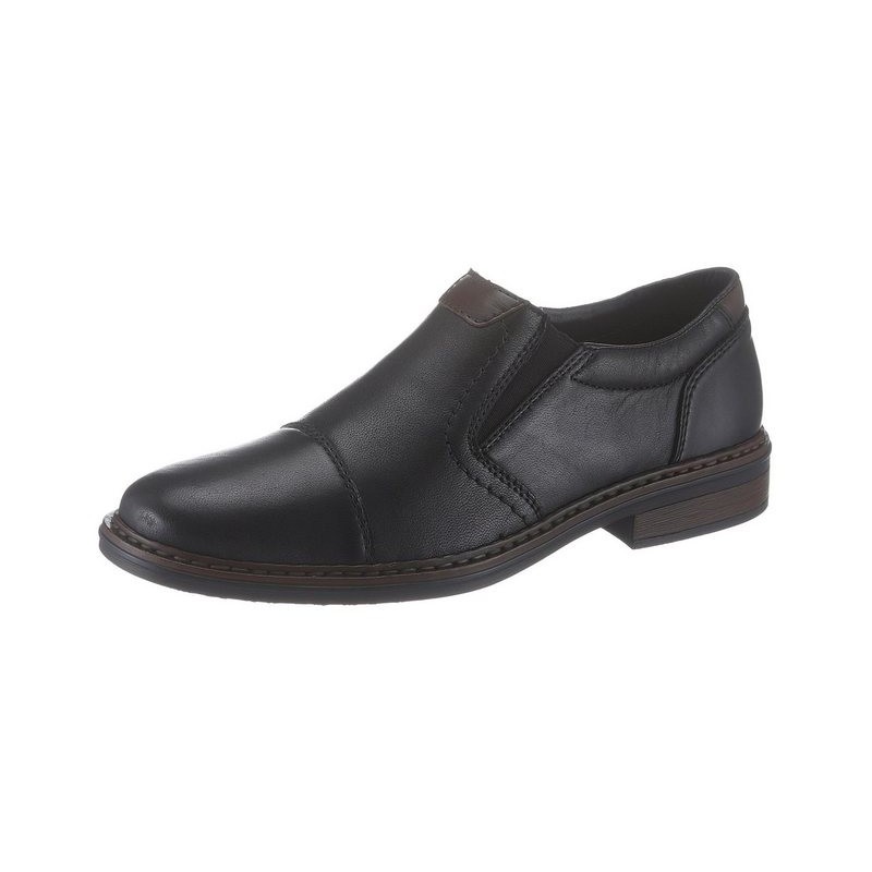 Rieker Slipper Anzugschuh, Business Schuh, Schlupfschuh mit stylischer Quernaht