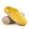 naturling Filz Damen Pantoffel Hausschuh (mit bequemer) Ledersohle