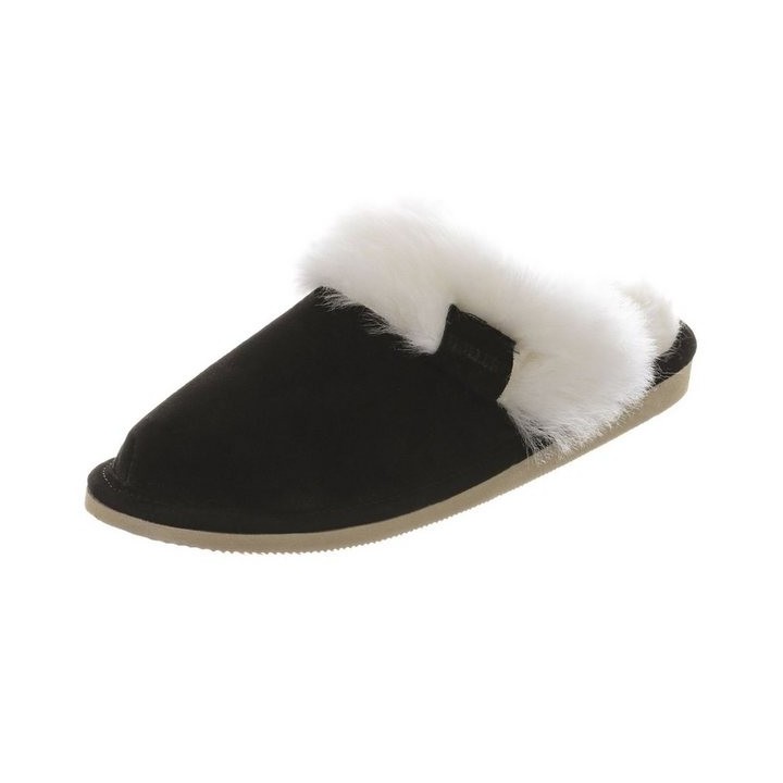 Hollert Hausschuh Pantoffel Damen Puschen Malibu Hausschuhe Merino Schaffell Echtleder