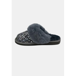 Hollert Hausschuh Damen Lammfell Hausschuhe DIAMOND Merino Echtleder Pantoffeln