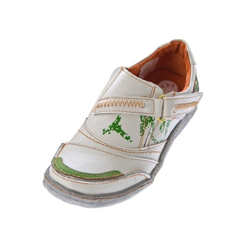 TMA Damen Leder Halb Schuhe Slipper Sneaker TMA 1364 Schnürschuh Used Look / Antik-Look