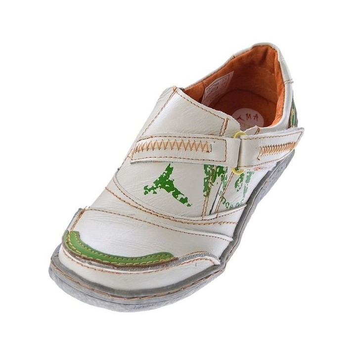 TMA Damen Leder Halb Schuhe Slipper Sneaker TMA 1364 Schnürschuh Used Look / Antik-Look