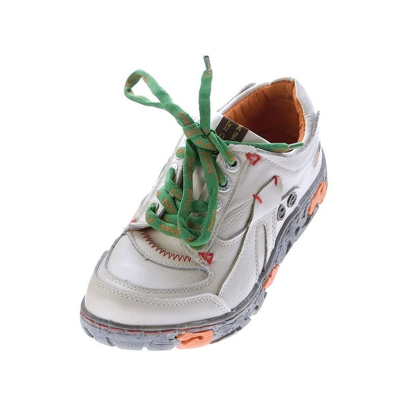 TMA Damen Leder Schuhe TMA 4167 Halbschuhe Sneaker Schnürschuh Used Look / Antik Look