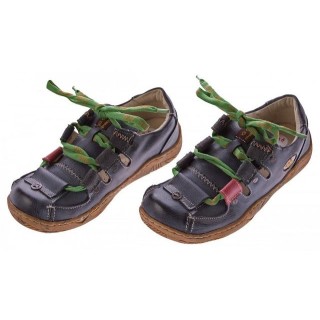 TMA Schnürschuh Nieten, Ziernähte, Used Look, Frühjahr, Sommer