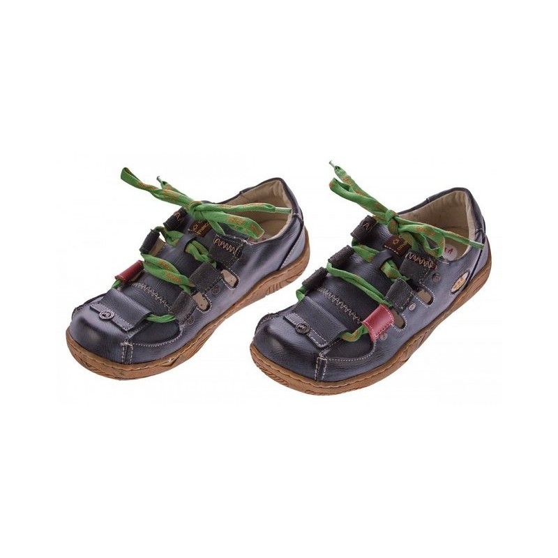 TMA Schnürschuh Nieten, Ziernähte, Used Look, Frühjahr, Sommer