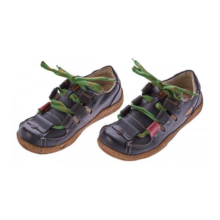 TMA Schnürschuh Nieten, Ziernähte, Used Look, Frühjahr, Sommer