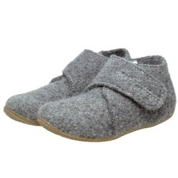 kitz pichler Kitz-Pichler Kinder Hausschuhe Juno 48104 Wolle Klett Grau Hausschuh
