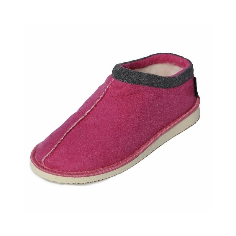 Hollert Hausschuh Damen Hüttenschuhe Alma Echtleder Merino Schaffell warm & atmungsaktiv