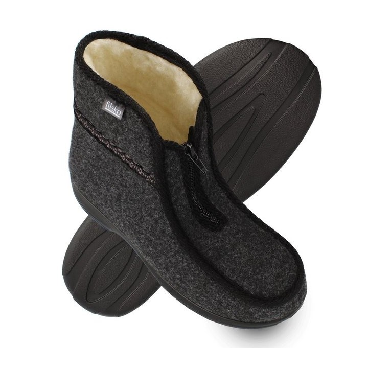 filsko Norrland Herren Winter Hausschuhe Hausschuh HüttenSchuhe aus Filz