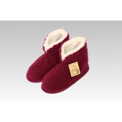 Licardo Hausschuhe Heimschuh HS 18 Wolle bordeaux Hausschuh (1 Paar, 0-tlg) für warme Füße